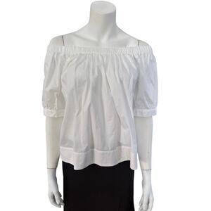 Broome Street Kate Spade Top Women's Small White Off the Shoulder 100% Cotton